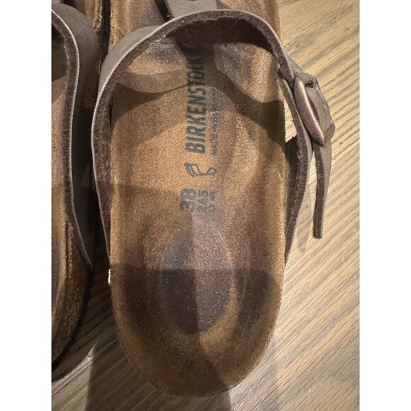 Birkenstock Gizeh 245 Habana Oiled Leather Thong Sandals EU 38 US 7-7.5 EUC - Picture 6 of 16